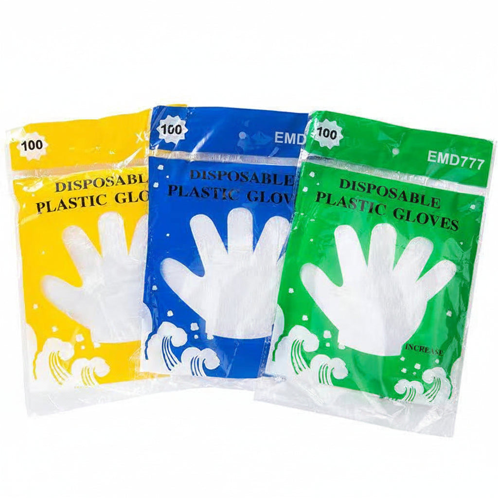 EMD777 Sarung Tangan Plastik Disposable Gloves Sekali Pakai Food Grade Transparan - Untuk Dapur, Pengolahan Makanan & Kebersihan