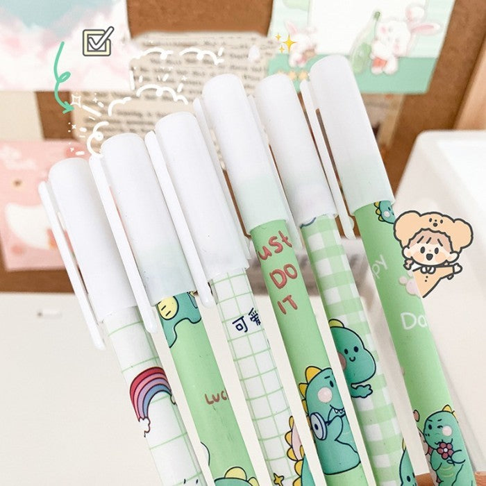 [GS] Hitam Pulpen bisa hapus pen magic Motif Karakter Lucu Bolpoin Gel Erasable Eraser Erase alat tulis menulis multifungsi pena ajaib tinta bisa dihapus Ballpoint Gel peralatan sekolah 0.5mm Pensil